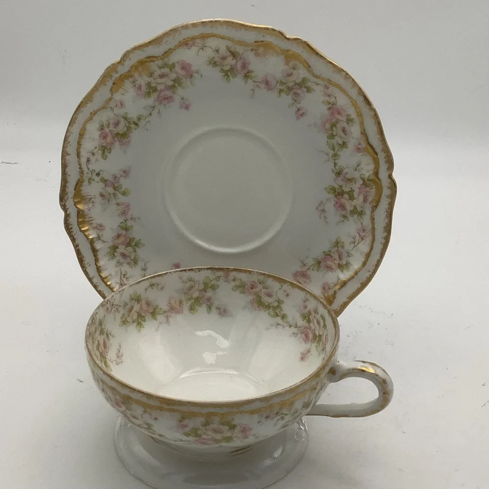Antique Theodore Haviland Limoges France Teacup and Saucer - Picture 6 of 14